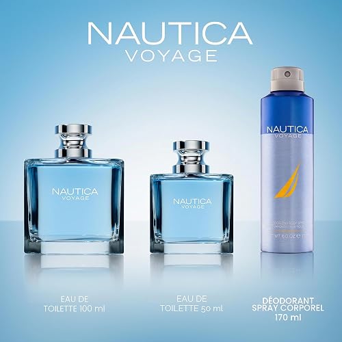 Nautica Voyage Eau de Toilette 100 ml, Noten von Apfel, Zeder und Mimose, Herrenduft, langanhaltend, ein Duft für jeden Tag - 5