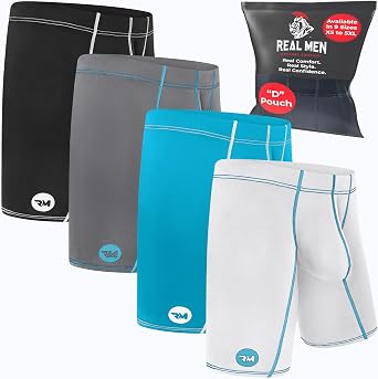 Real Men's Bulge Enhancing Pouch Underwear - 8 Pair Bundle of 9in Ice Silk Package Wrappers - Medium