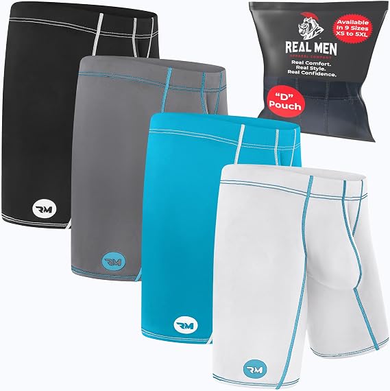 Real Men's Bulge Enhancing Pouch Underwear - 8 Pair Bundle of 9in Ice Silk Package Wrappers - Medium