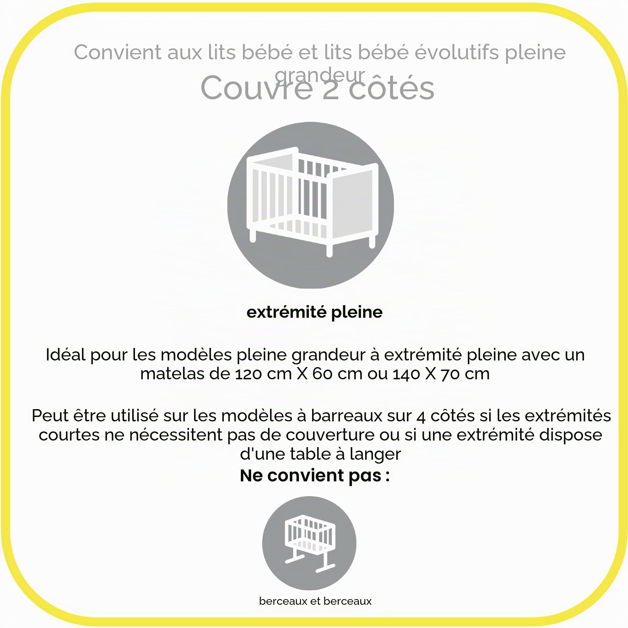 BreathableBaby Tour de lit double face Doublure en maille (Twinkle étoiles)
