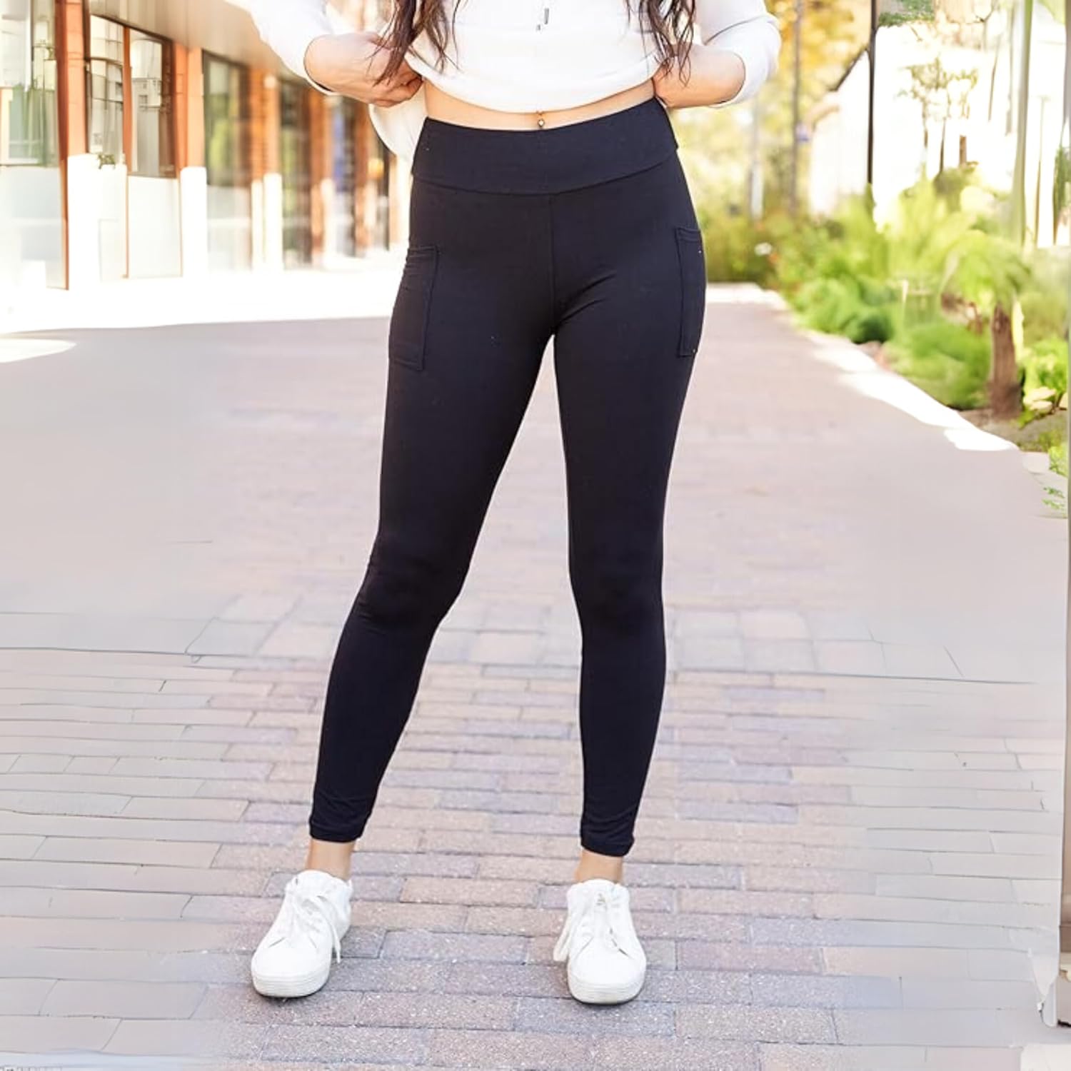 JULIA ROSE Luxe High-Waisted Leggings with Pockets for Women - Buttery Soft Tummy Control Leggings for Women - Image 8