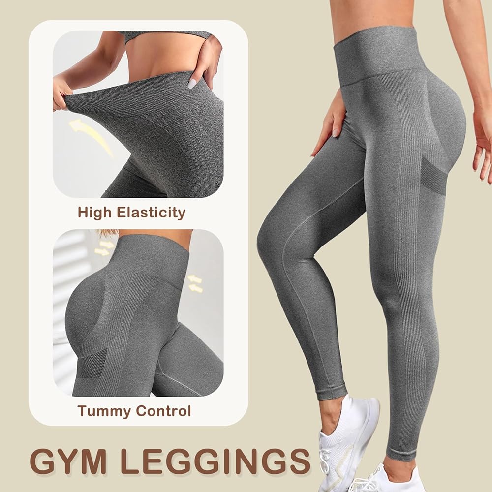 Leggins Donna Push Up Vita Alta - Pantaloni Fitness Yoga Anticellulite - Foto 13