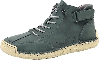 Zapatos de piel para hombre, suela plana, botines de piel para caminar, deportivos, informales, para caminar, antideslizantes, de color estrecho, cómodos, cómodos