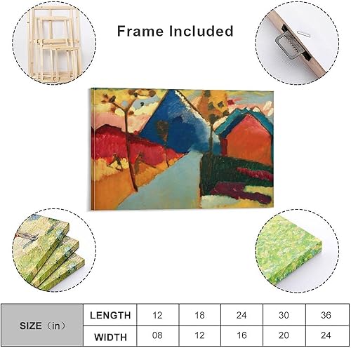 Miniatura 2 de Wassily_Kandinsky-Naturstudie Aus Murnau I - Póster decorativo para pared, pintura fotográfica, cuadro colgante, decoración de dormitorio familiar,