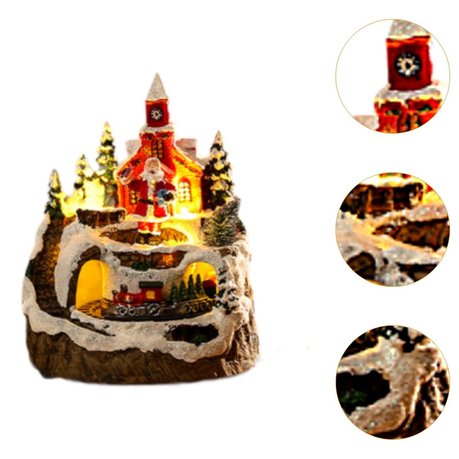 Casa, Figura de Resina, Artículo de Colección Hecho de Poliresina, para Escaparate, Hogar, Regalo, Papá Noel, Individual