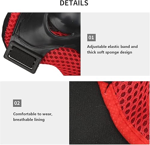 Miniatura 3 de OUKENS Juego de rodilleras para niñosjóvenes, coderas, muñequeras para niños de 5 a 16 años, equipo de protección infantil para patines de ruedas,