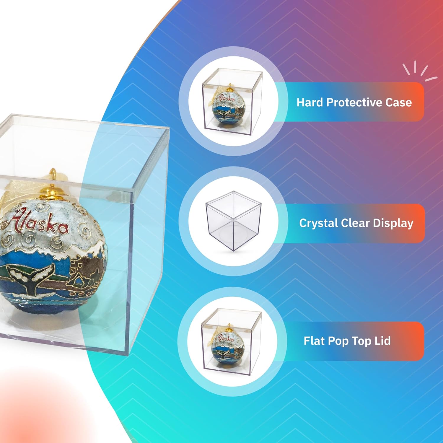 25 Pack Clear Acrylic Boxes with Lids – 4"L x 4"W x 4"H, Made in USA, Plastic Display Box for Candy, Party Favors, Gifts, Ornaments or Collectibles