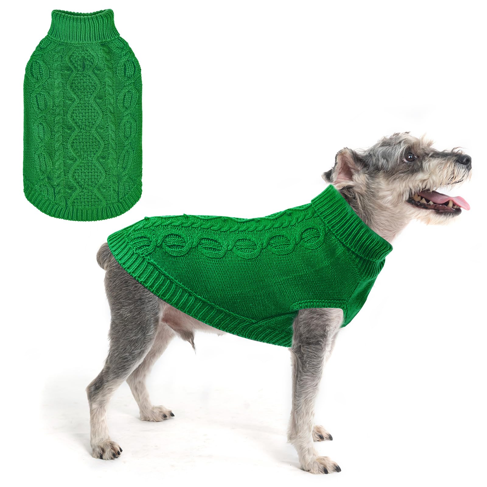 SCENEREAL Knitted Dog Sweater for Small Medium Large Dogs Cat Dog Winter Coat Warm Sweartershirts Outfits