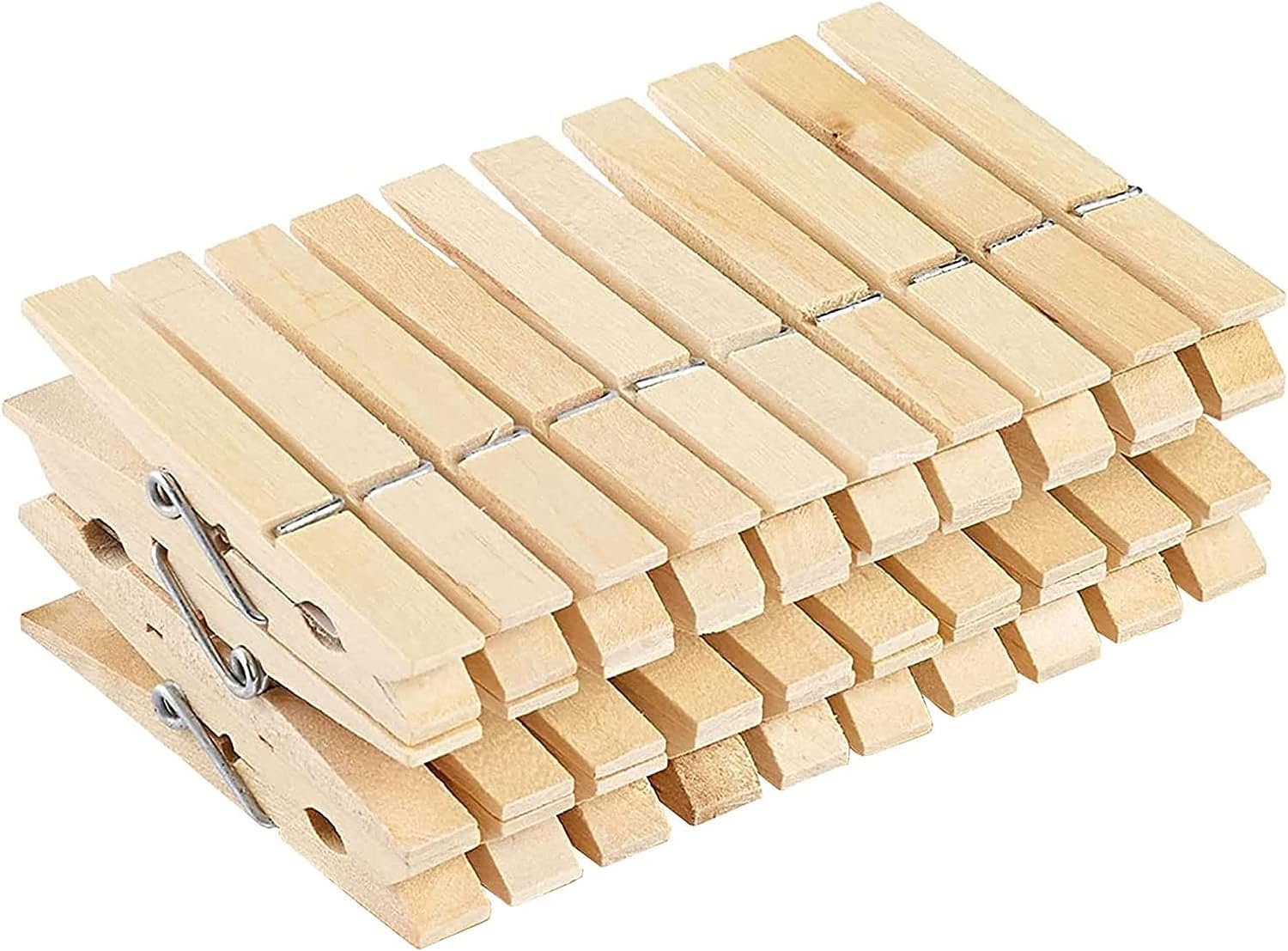 Wooden Clothes Pegs (32 Pcs) Pegs for Craft Heavy Duty Hardwood Laundry