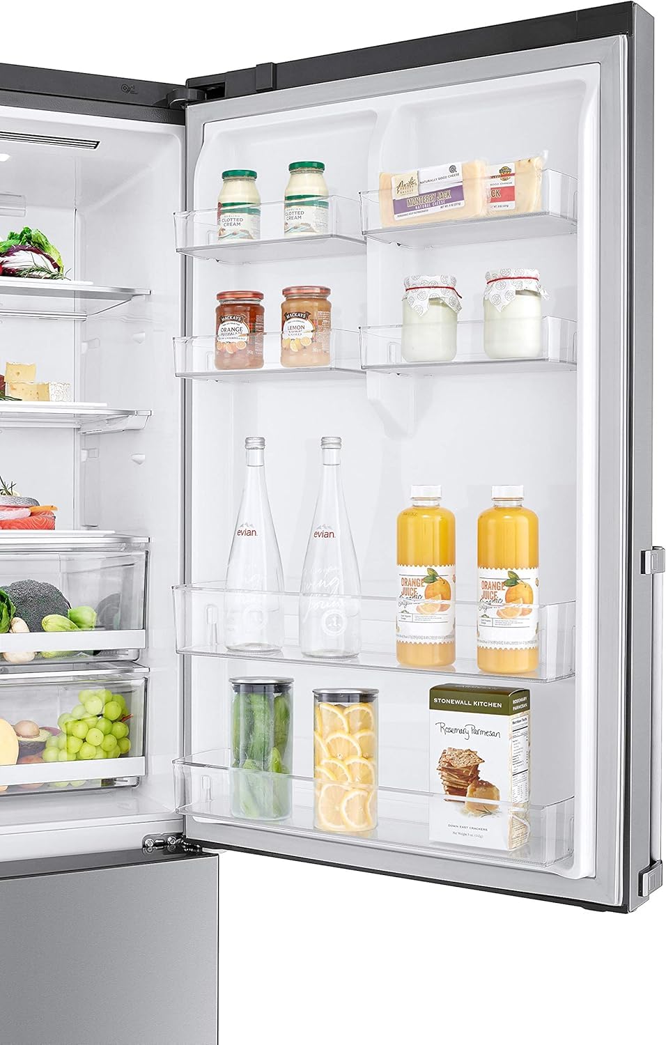 LG GBB567PZCMB Frigorifero Combinato Total No Frost, 462L, Larghezza 70cm, Wi-Fi, Door & Linear Cooling, Cassetto Fresh Balancer, Display Esterno, Compressore Smart Inverter, Inox