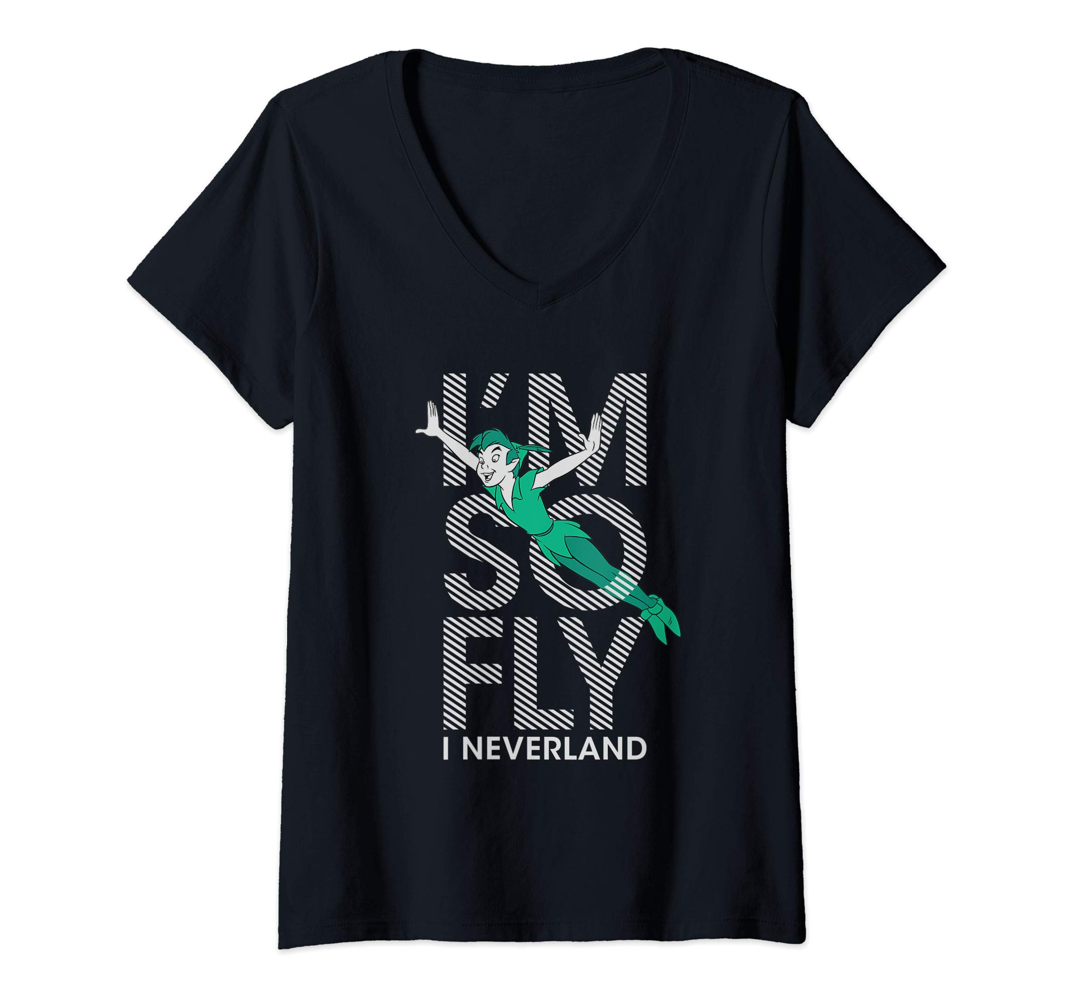 Womens Disney Peter Pan I'm So Fly I Neverland V-Neck T-Shirt