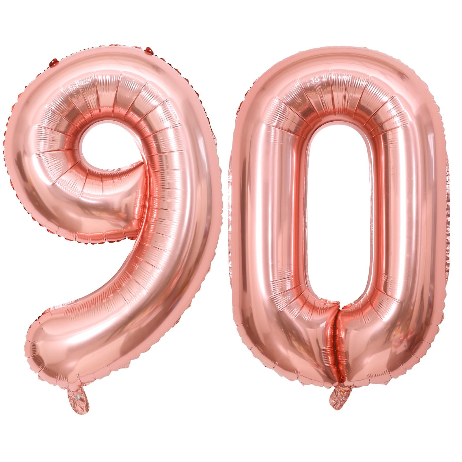 Rose Gold 90 Number Balloons,40 Inch Big Giant Jumbo 90 Balloon Numbers Rose Gold 90 Foil Mylar Balloons for Birthday Party 90 Anniversary Events