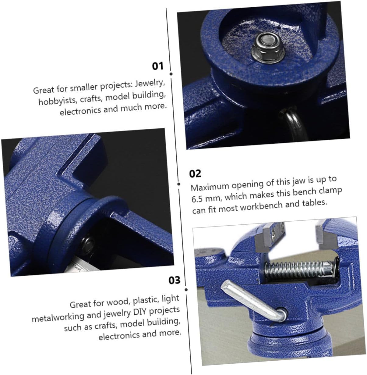 Angoily Multi-function Bench Clamp Table Vise Vise Stand for Home Workshop Educational Institution and Professional Use