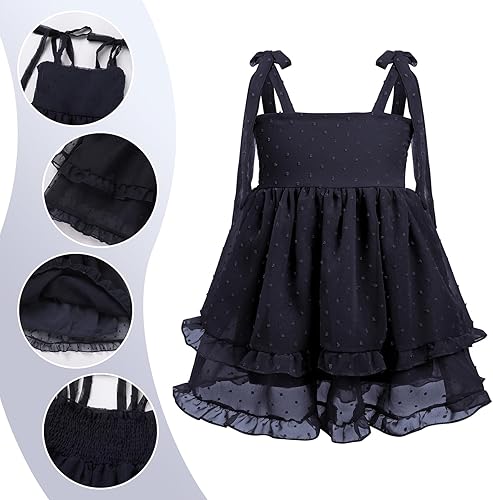 Miniatura 3 de Vestido de tul de verano para niña pequeña, vestido floral de fiesta de cumpleaños, vestido de boda para niña de las flores, vestido casual de