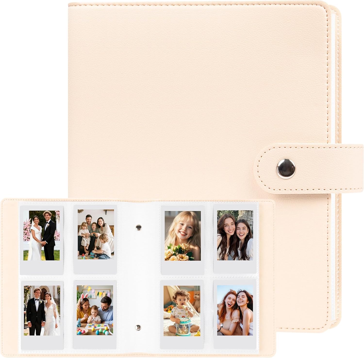 320-Pocket Keepsake Album for Instax Mini and Polaroid 2"x3" Photos, Beige