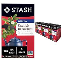 Vista 58 de Stash Tea Earl Grey - Té negro con cafeína, sin OMG, verificado por proyecto de alta calidad, sin ingredientes artificiales, 20