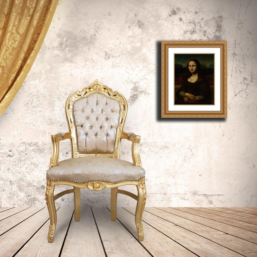 ArtDirect Mona Lisa Custom Framed Art Print Giclee Print or Canvas Options with Various Sizes and Customization by Follower of Leonardo da Vinci
