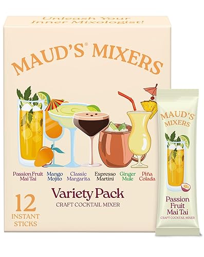 Maud's Mixers Variety Pack Cocktail Mix, 12 ct, Mocktail Non-Alcoholic