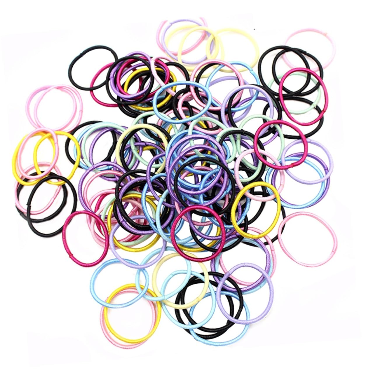 Baluue 200pcs Boy Girl Hair Ties Each Boys and Girls Hair Accessories Ponytail Holders