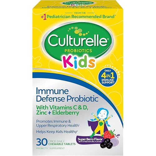 Culturelle Kids Daily Immune Defense Probiotic Chewables, Ages 3+, 30 Count