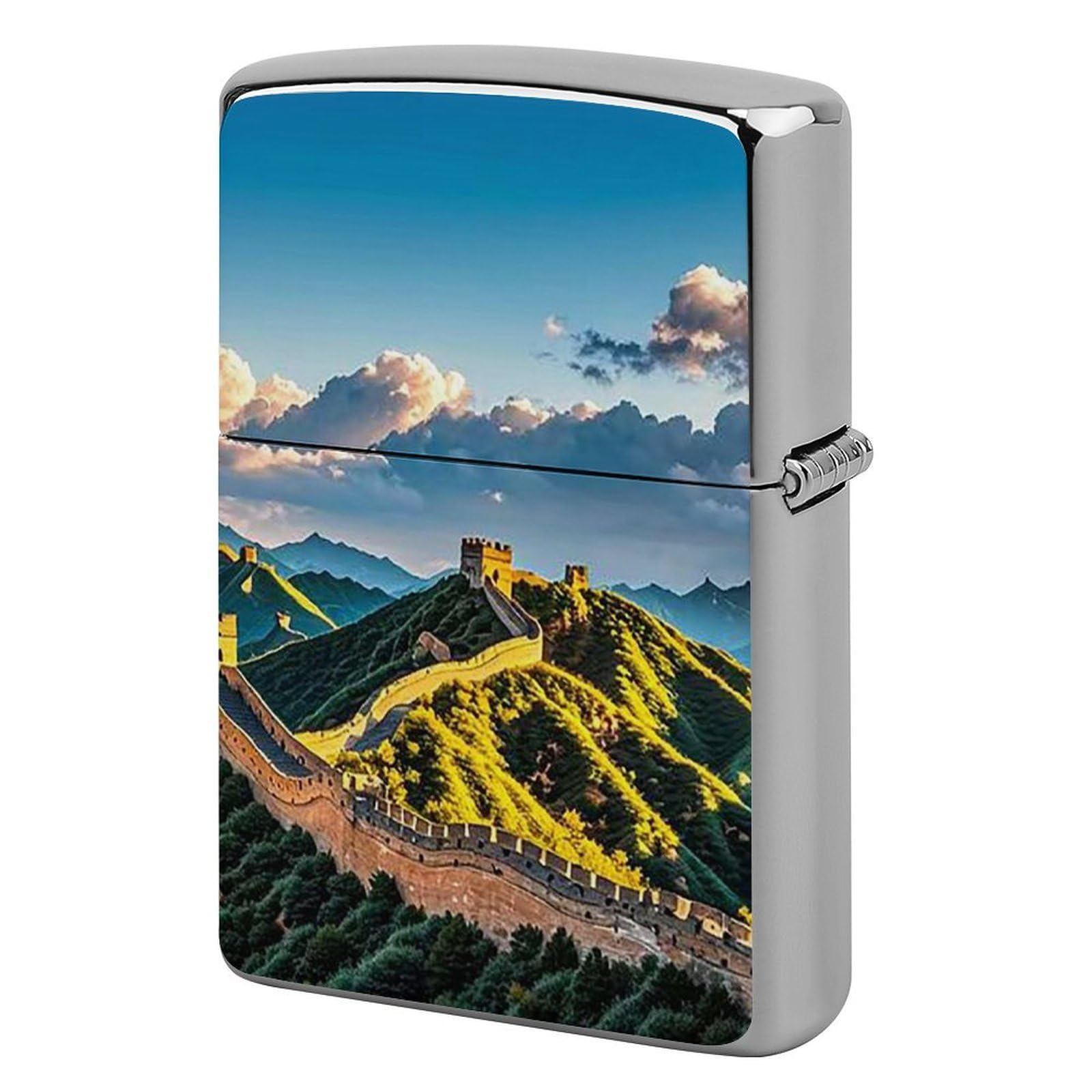 The Great Wall of China Lighter Case for Men, Personalized Lighter Cover for Valentine's Day Gifts, Flip-Top Lighters Shell for Outdoor, Portable Lighters Protective Sleeve