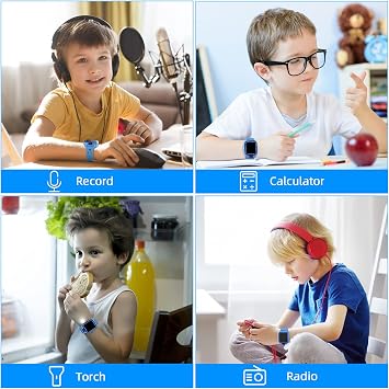 Kids Smart Watch Boys 3-10 Year,Touchscreen Children Digital Watch with Camera Mp3 Pedometer Games Boys Watches Toys Christmas Birthday Gifts- Blue