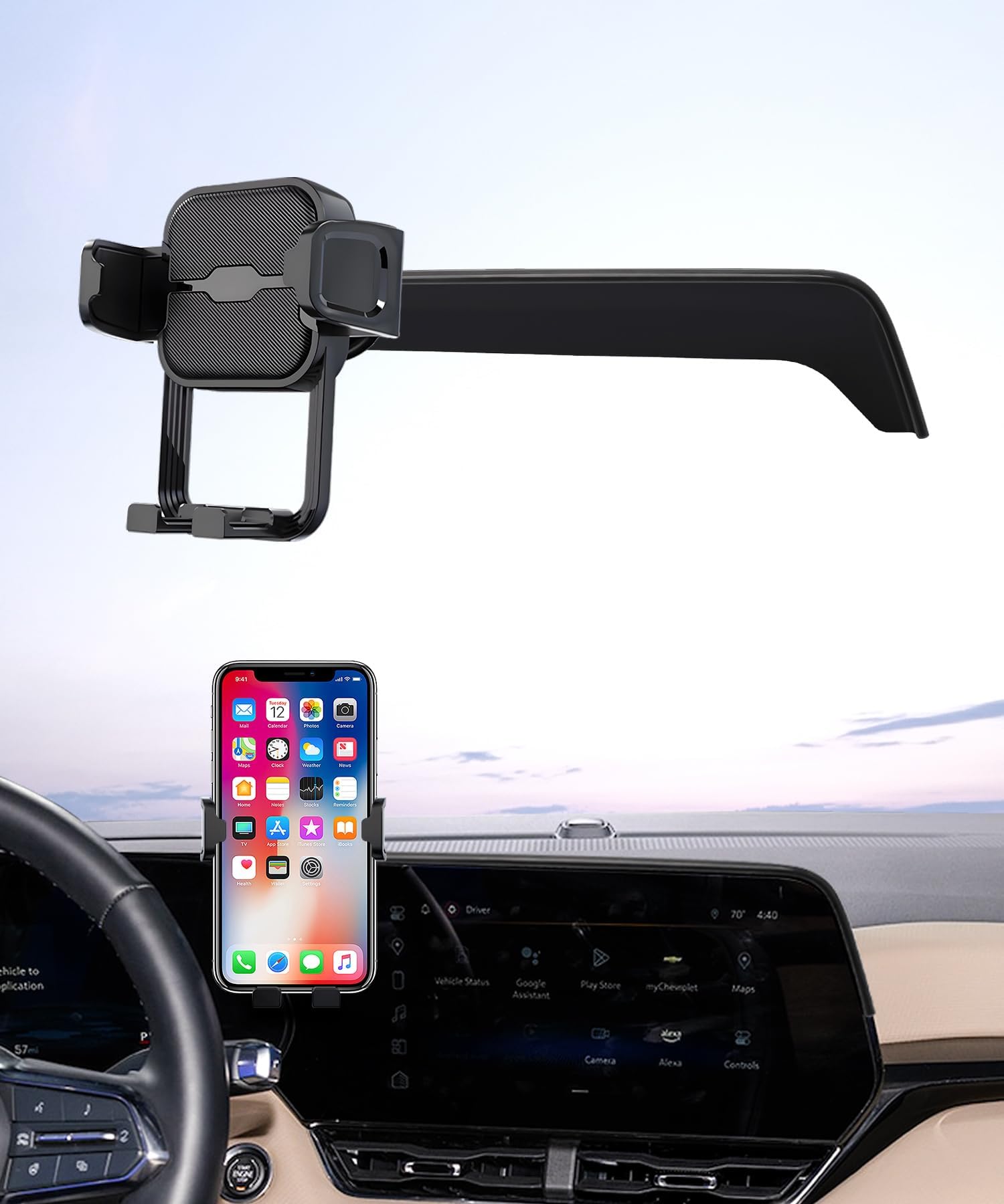 Car Phone Holder for 2025 Chevrolet Equinox, 360° Rotation, 11.3 inch Screen Fixed Clip, Auto Accessories Navigation Bracket, Interior Decoration Mobile Phone Mount