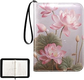 Lutos Vintage Waterproof Trading Card Binder,400-Pocket Trading Album Display Holder,Display Case with Card Sleeves Set for Soccer Card,Gaming Cards,and Other TCG 2011597
