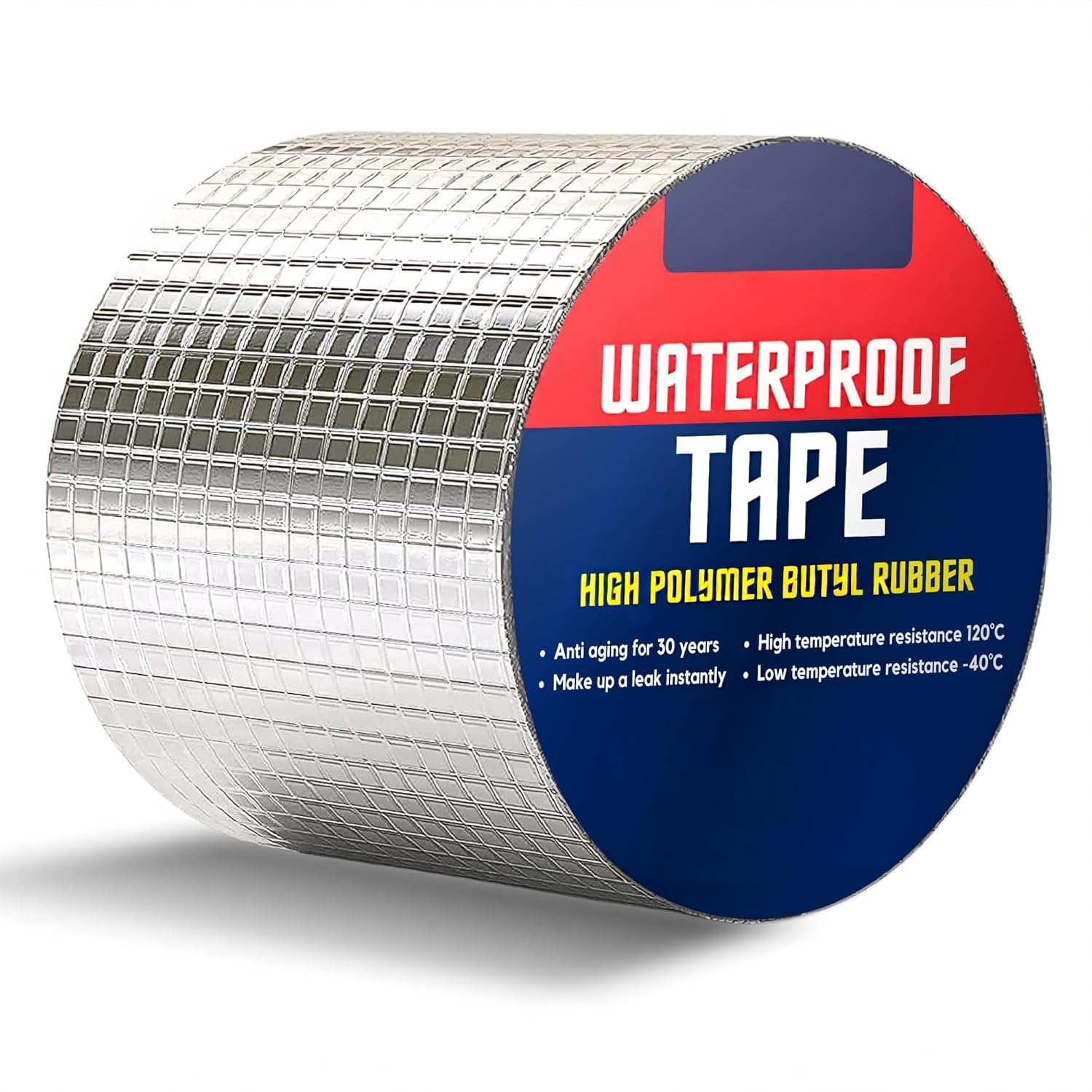 Super Strong Waterproof Repair Tape | Aluminum Foil Butyl Rubber Seal Tape | Self-Adhesive Leak Repair Tape for Roof, Pipe, Gutter, Window, RV, Wall & Outdoor Waterproof Sealing | Silver-image-19