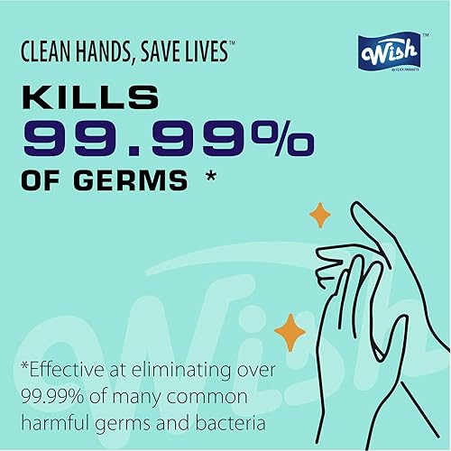 Miniatura 7 de Wish Desinfectante de manos Vitamina E con bomba y asa de transporte transparente 67.6 Fl Oz