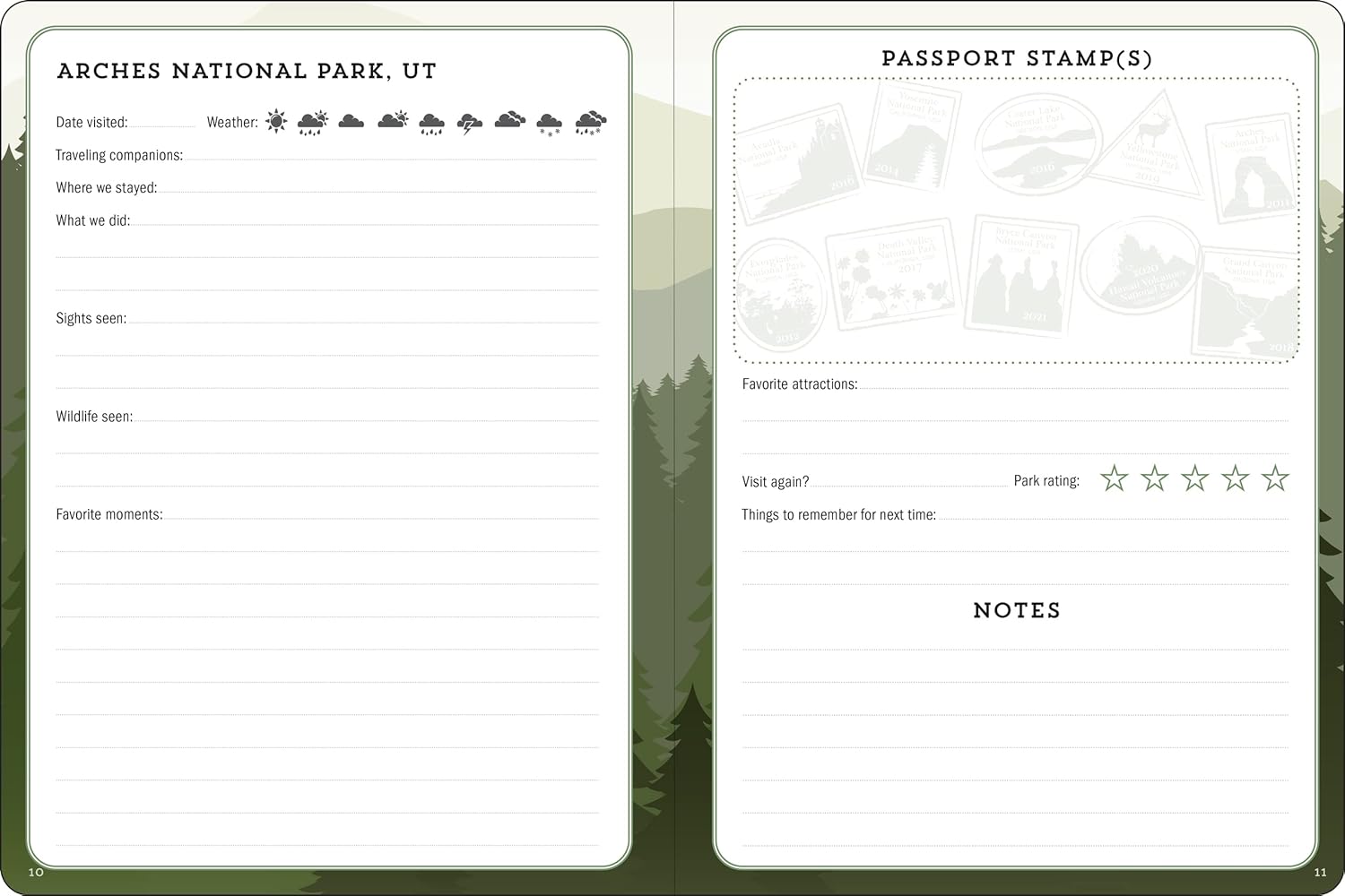 USA National Parks Journal & Passport Stamp Book (all 63 National Parks included) - Image 5