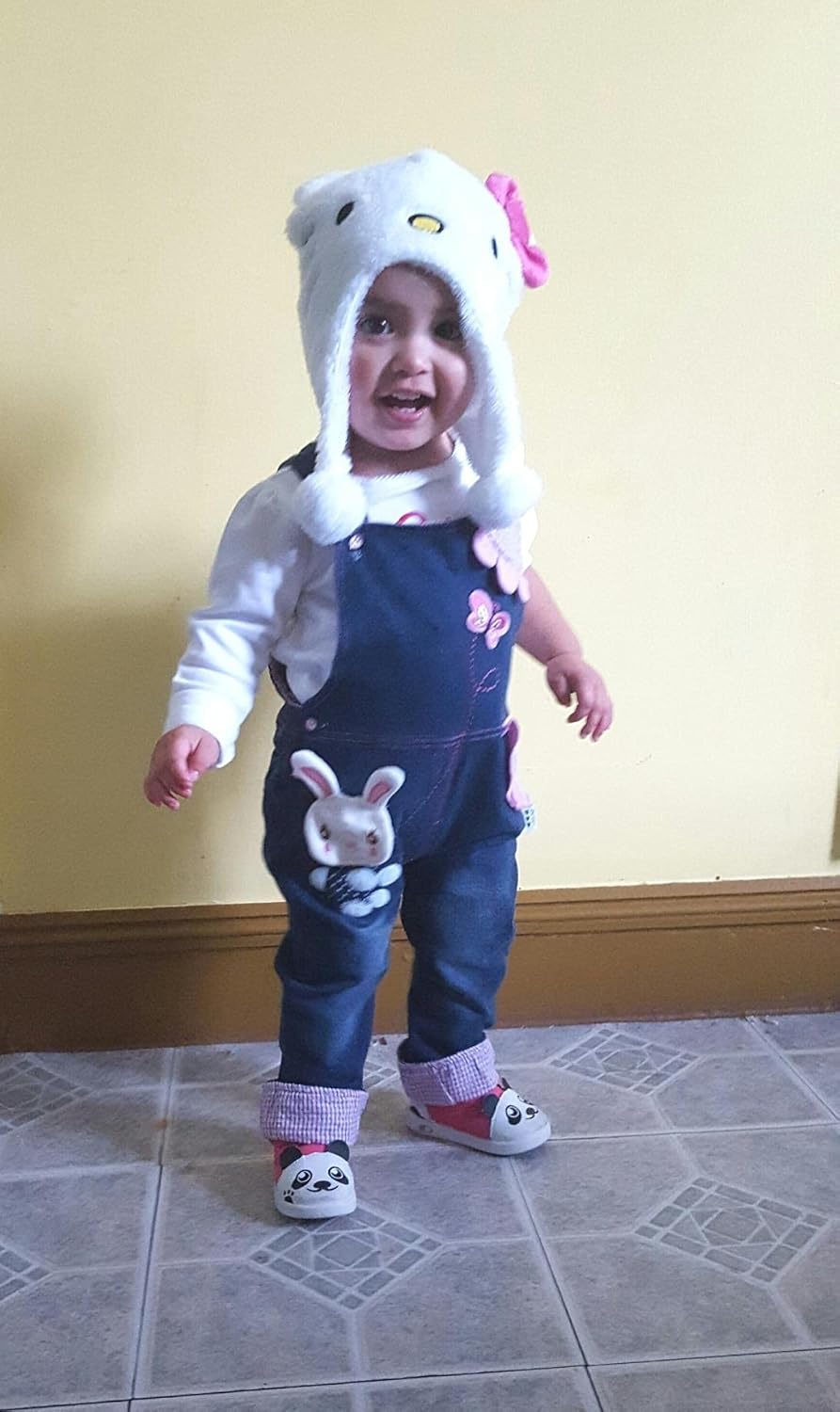 KIDSCOOL SPACE Baby Girl Jean Overalls,Toddler Denim Cute 3D Bunny Outfit: Clothing, Shoes & Jewelry