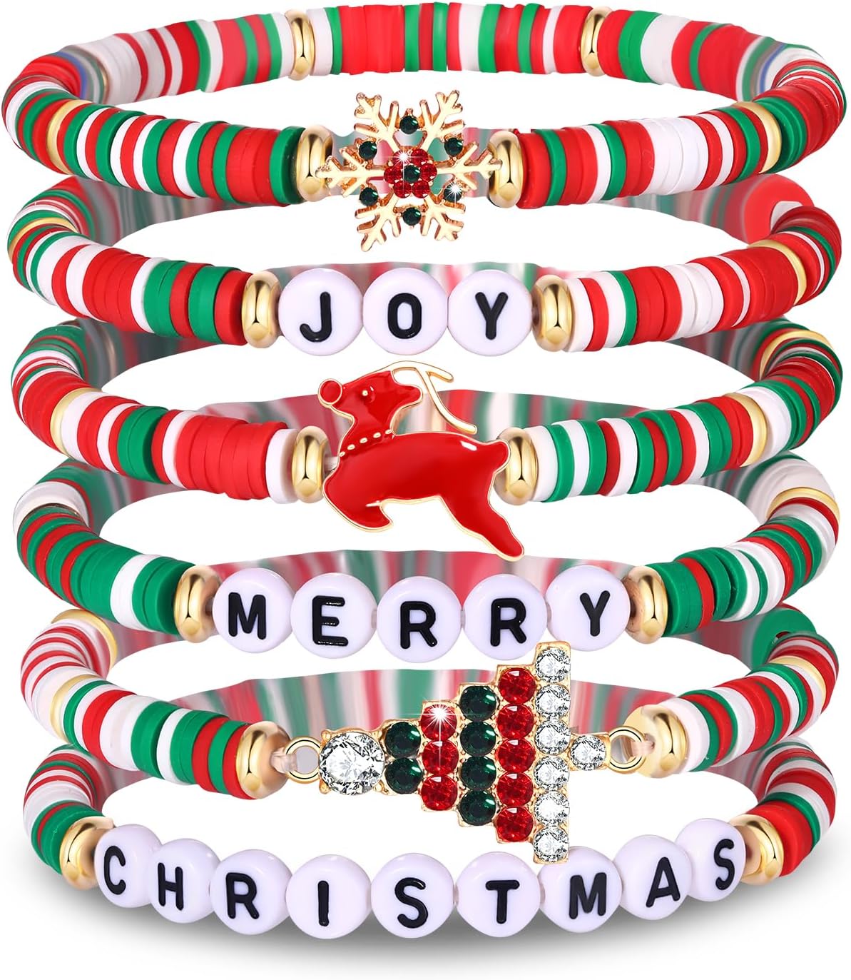 CEALXHENY Christmas Bracelets for Women Holiday Bracelet