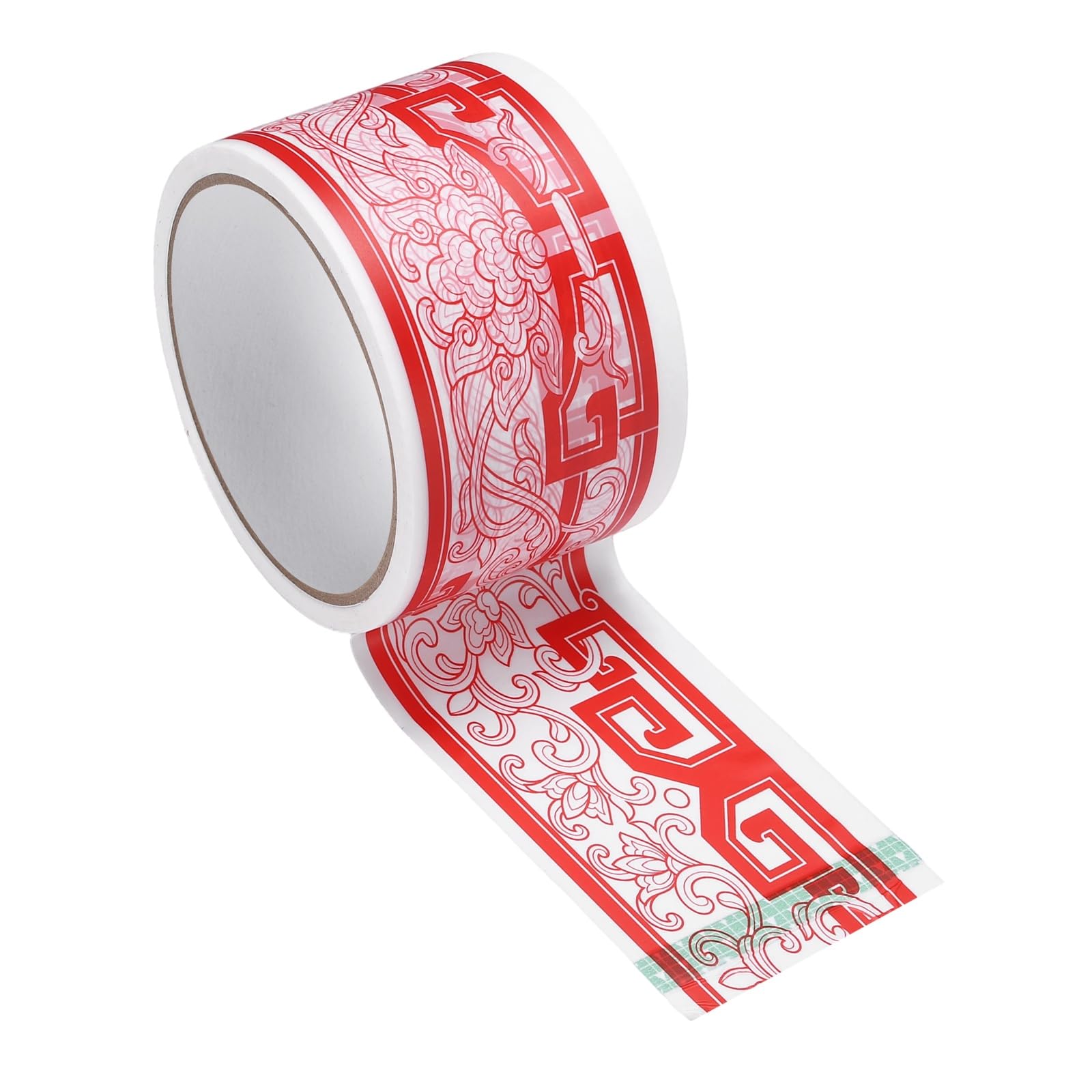 PATIKIL 98 ft Chinoiserie Flower Washi Tape, Washi Tape Stickers Bulletin Board Borders Decorative Sticker for DIY Craft Blackboard Scrapbook Office Home Decor, Red Splendid Corridor