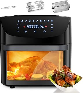 Air Fryer Toaster Oven 20 QT Large 10-in-1 Digital Convection Oven Air Fryer Oven Combo with 7 Accessories Included Rotating Basket for Rotisserie Dehydrator Countertop Oven Airfryer