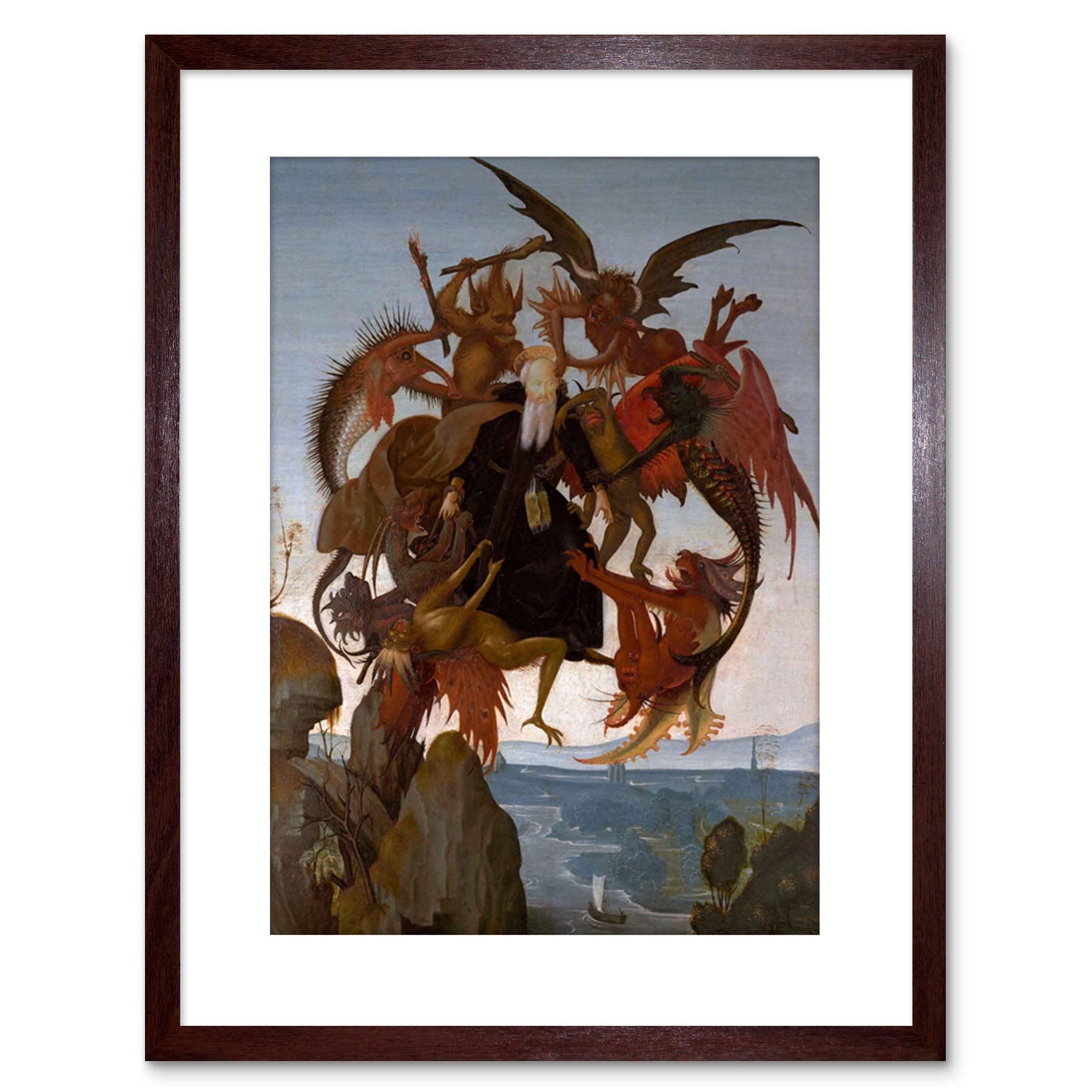Wee Blue Coo PAINTING ALLEGORY MICHELANGELO TORMENT SAINT ANTHONY FRAMED PRINT F97X4029