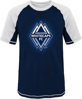 MLS Youth Boys 8-20 Short Sleeve Rash Guard White