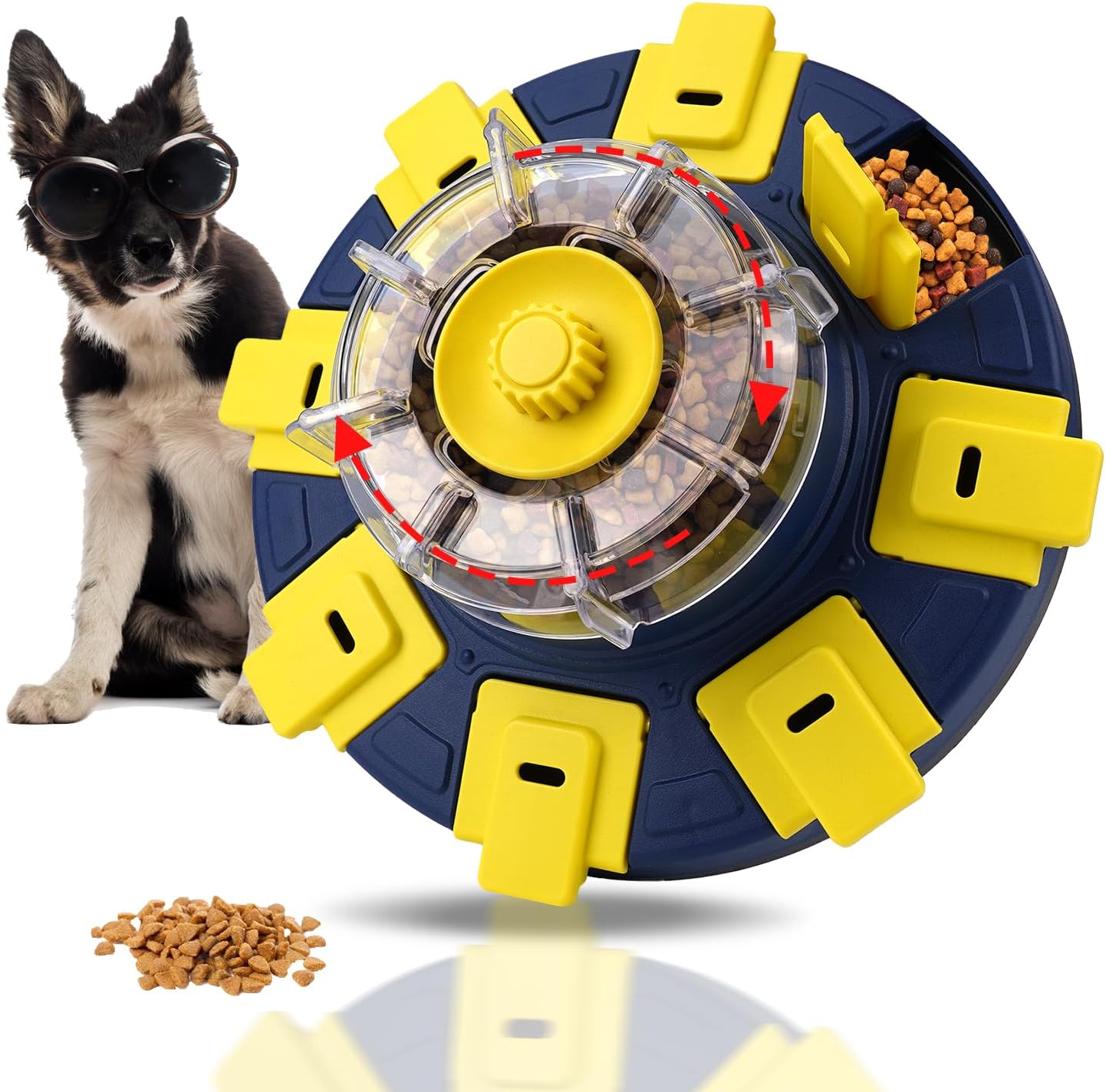 2 Levels Dog Puzzle Toys, Pikabiu Slow Feeder Dog Bowls for Small/Medium/Large Dogs, Interactive Dog Toys for Boredom, IQ Training & Mental Stimulation for Dogs, Help Dogs Develop Good Eating Habits