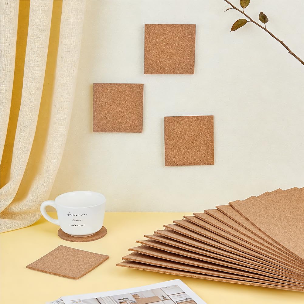 BENECREAT 15 Pack Self Adhesive Cork Sheets 3mm Thick A4 Size 12x8inch Cork Board Tiles with Peel and Stick Backing for Office Wall Decor and DIY Crafts