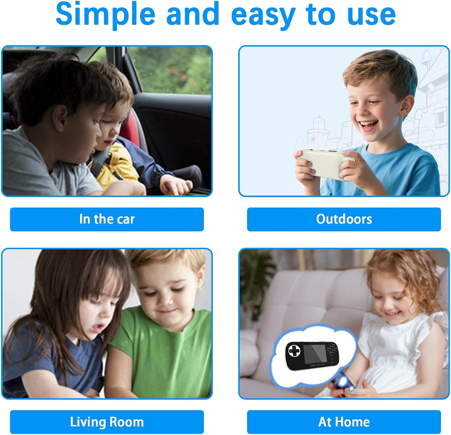 Handheld Game for Kids, Mini Arcade Machine with 156 Retro Video Games, Portable Gaming Player with Rechargeable Battery 3.5" LCD Screen, Mini Arcade Electronic Toy Gifts for Boys Girls (White)