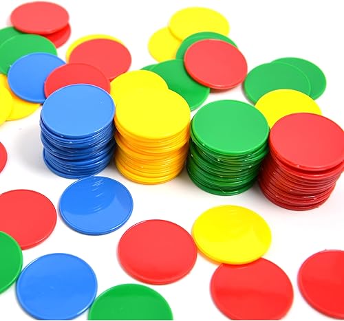Miniatura 8 de Smartdealspro 100pcs 32mm1.26 Inch Opaque Plastic Learning Counters Disks Mini Poker Chips Game Tokens with Storage Box