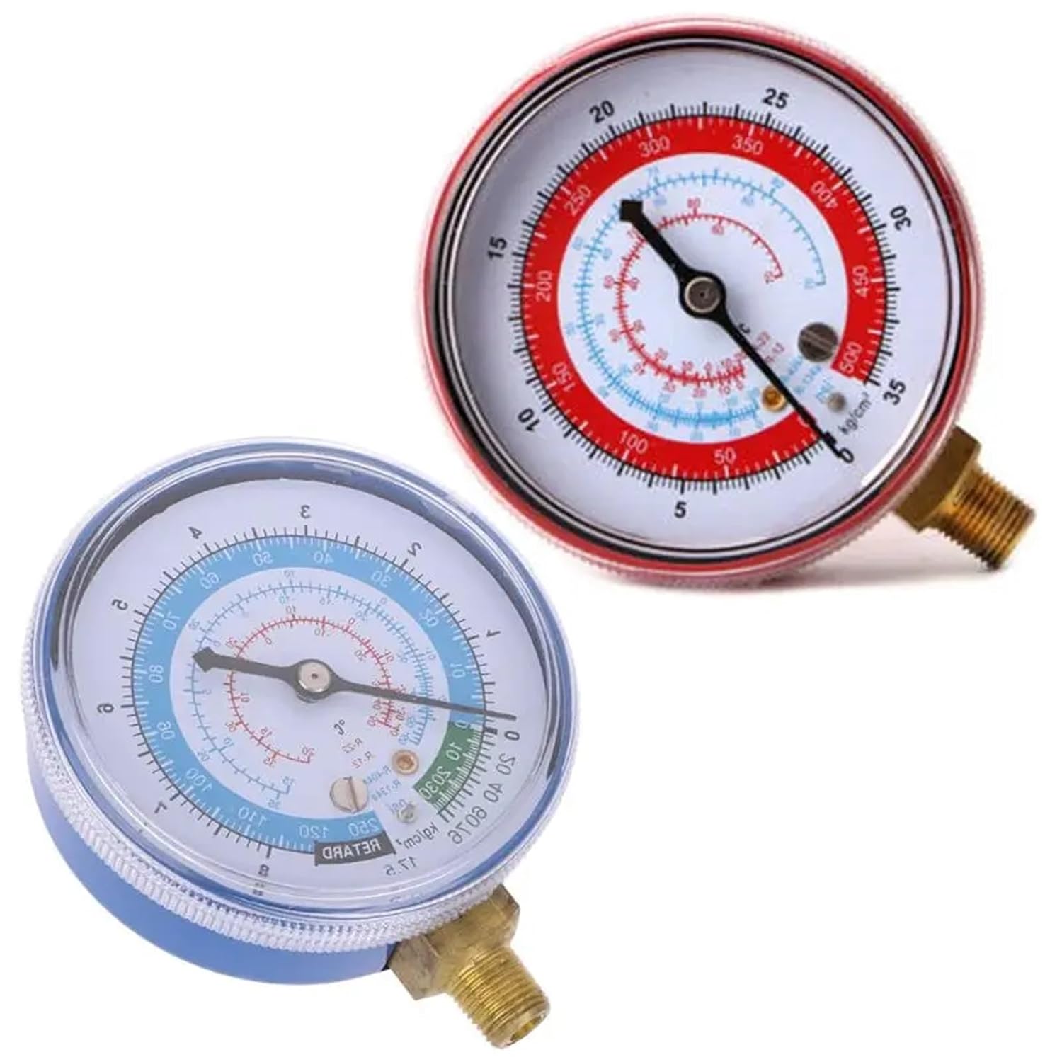 1pcs Air Conditioner R410A R134A R22 Refrigerant Low/High Pressure Gauge PSI KPA Blue Dropshipping(Low Pressure)
