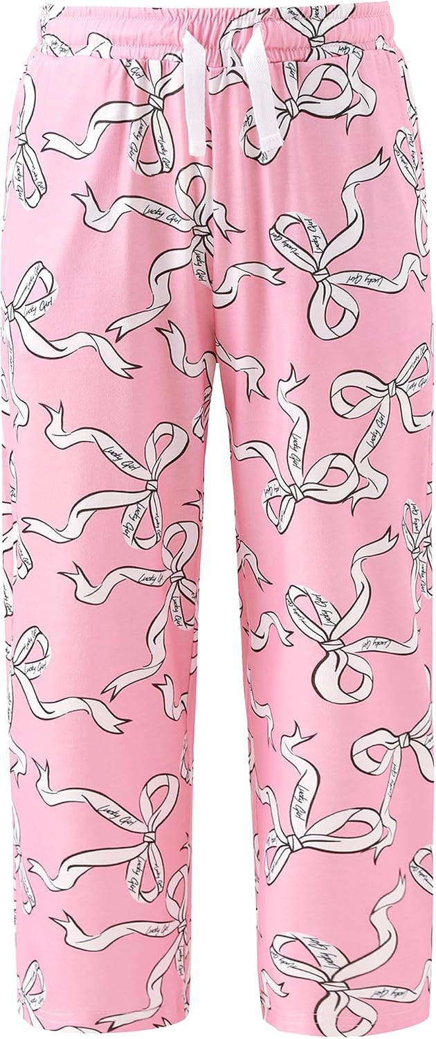 PATPAT Unisex Kids Plaid Pajama Pants Lounge Sleep Bottoms for 5–14 Years