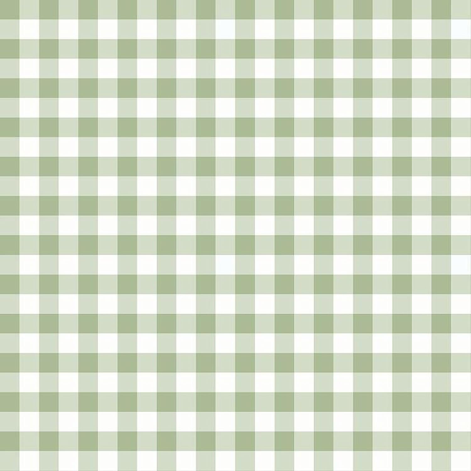 CafePress Sage Green Gingham Checked Pattern Decorative Fabric Shower Curtain