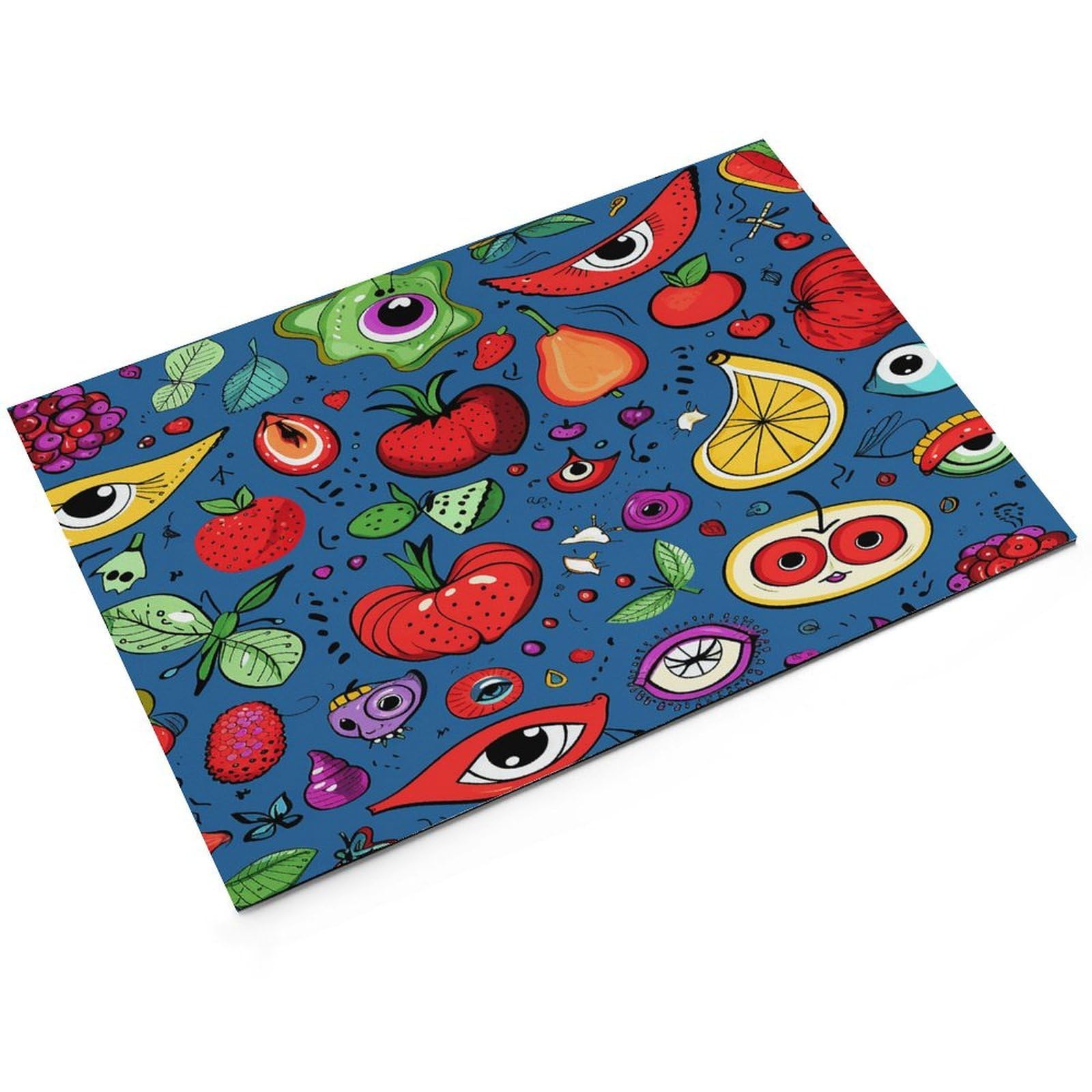 Shining Eyes Tapis de nourriture pour chat – Tapis d'alimentation antidérapant pour chien facile à nettoyer pour la nourriture et l'eau, tapis de gamelle pour chien et chat, 61 x 81,3 cm