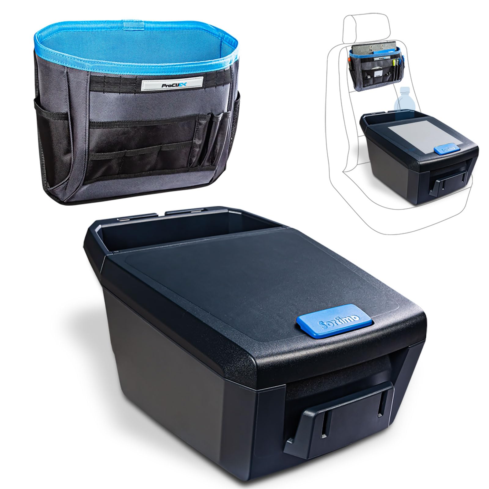 Sortimo AutoAssistent + Office Organizer – Set nero/blu/grigio