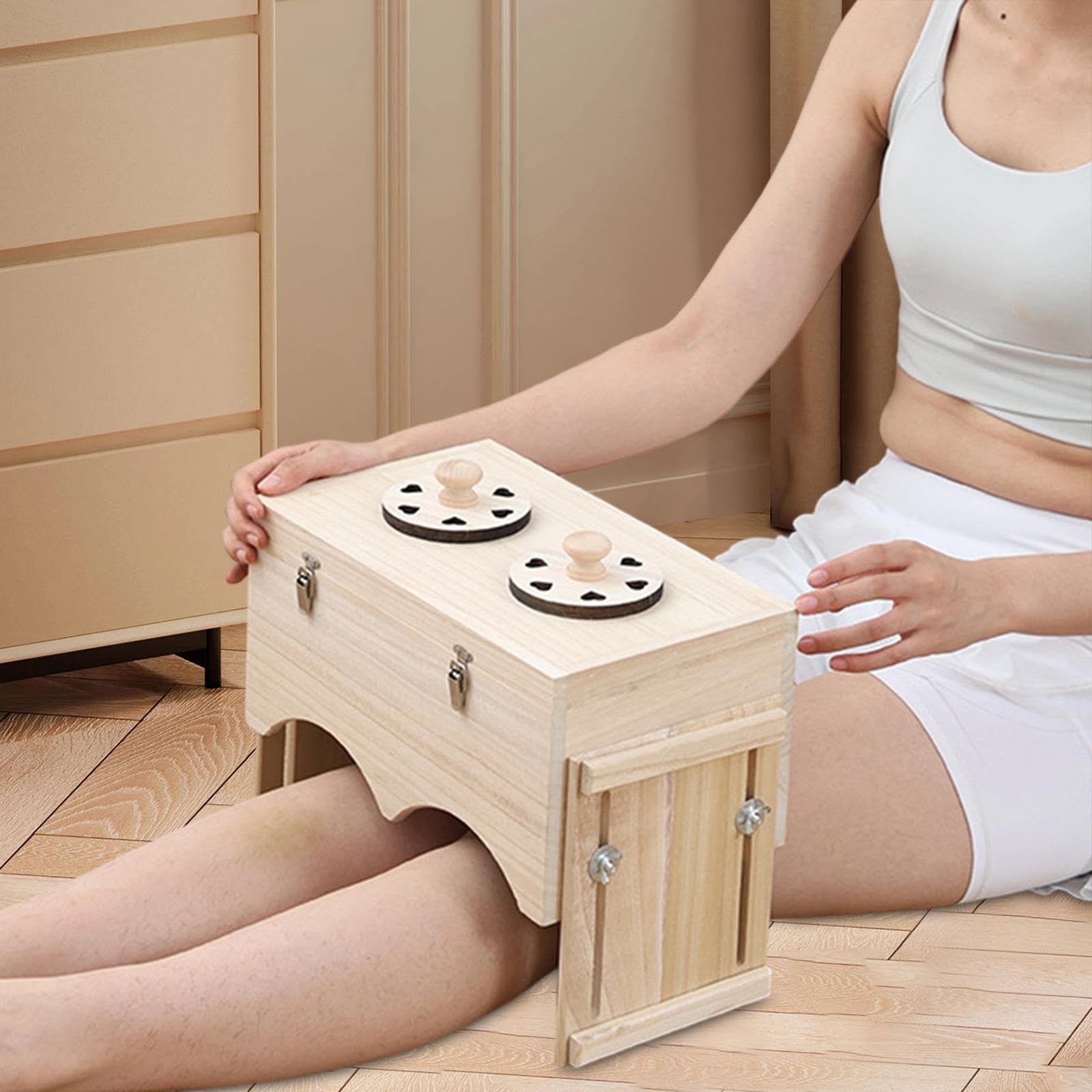 Amagogo Scatola per, bruciatore per, strumento per ustioni, regalo in legno per agopuntori, comodo ed ergonomico, strumento, L