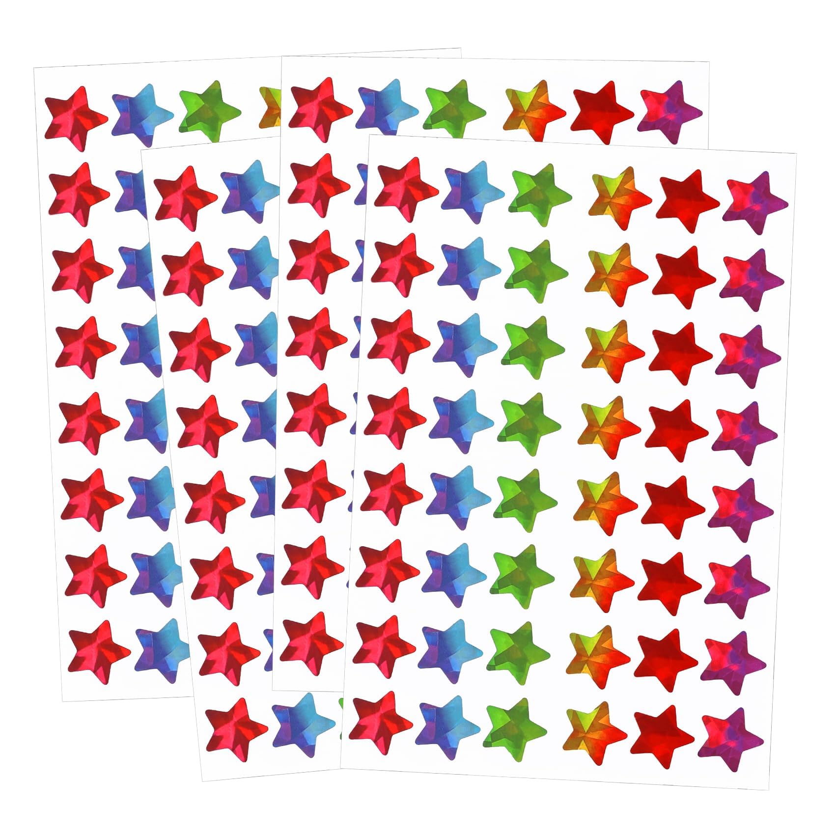 Star Stickers,Star Stickers For Reward Chart – 30 Sheets Of Colourful Holographic Foil Stars, For Kids, Student Planners, Teacher Supplies, Reward Charts And Diy Crafts