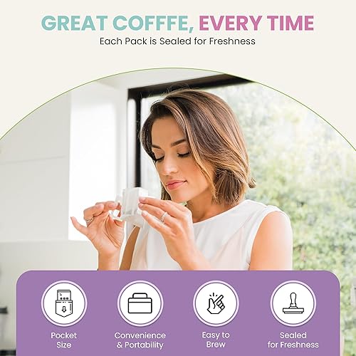 Miniatura 5 de Mondo Drip Coffee Mix (10-Pack Variety), Single Serve Pour Over Filter Bags, Pre-Filled 100% Arabica, Medium Roast