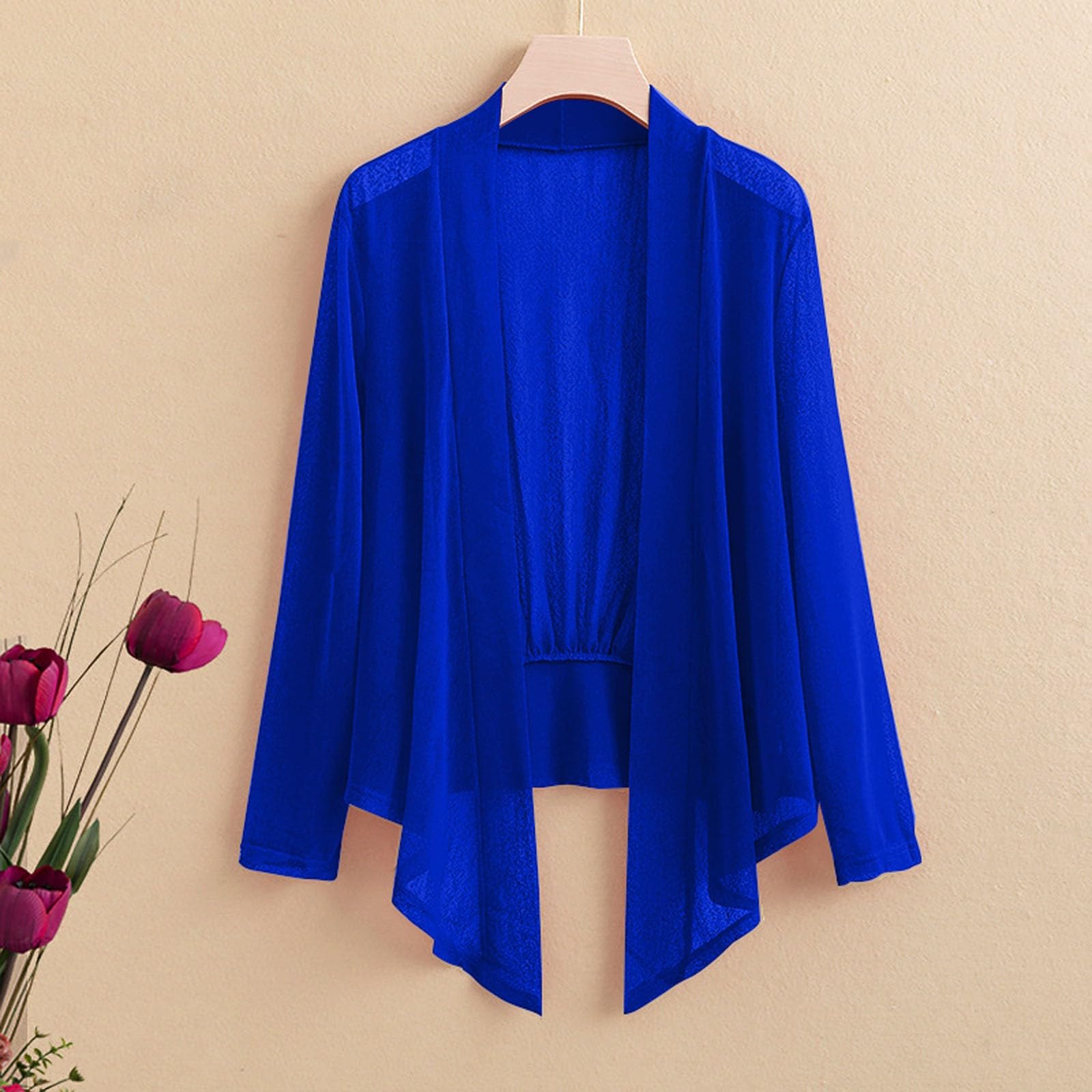 Cocila Cardigan à Manches Longues en De Soie GlacéE pour Femmes Jupe Col V Cardigans Longs HabilléEs Bomber Veste Demi Saison Militaire Saharienne Manteaux Et Blousons Daim sans